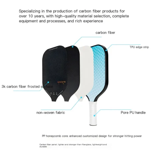 Kevlar Carbon Fiber Pickleball Paddle for OEM and Institutional Procurement VortexPaddle 2