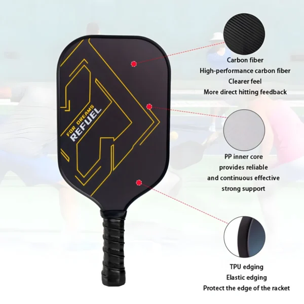 T700 3K Carbon Fiber Pickleball Paddle for B2B & Institutional Programs_VortexPaddle (5) T700 3K Carbon Fiber Pickleball Paddle for B2B & Institutional Programs